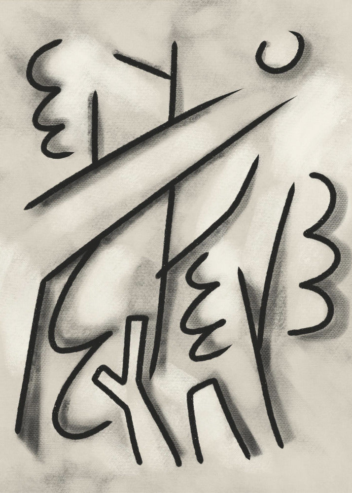 Dikke zwarte lijnen | Poster