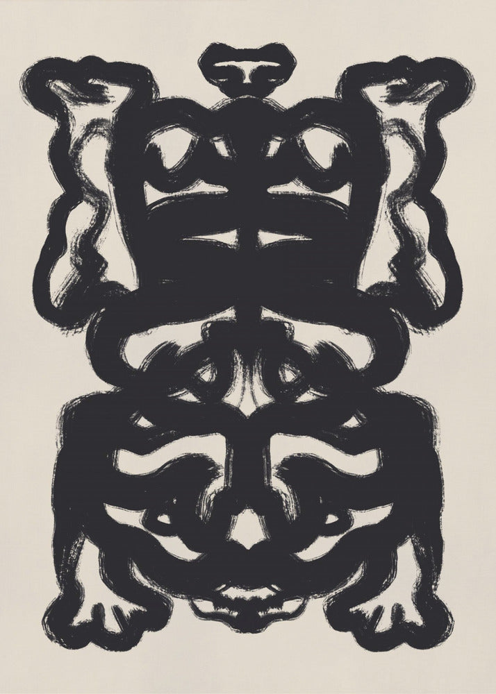 Symmetrisch zwart patroon | Poster