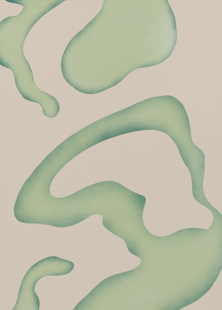 Vloeiende groene essentie | Canvas