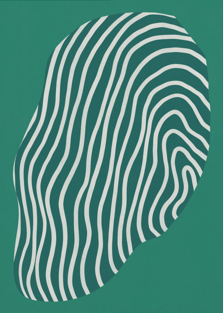 Lijnkunst opgesloten in ruimtegroen | Canvas