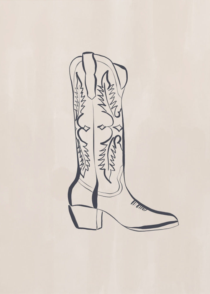 Cowboy Boots By Ivy Green Illustrations | Poster