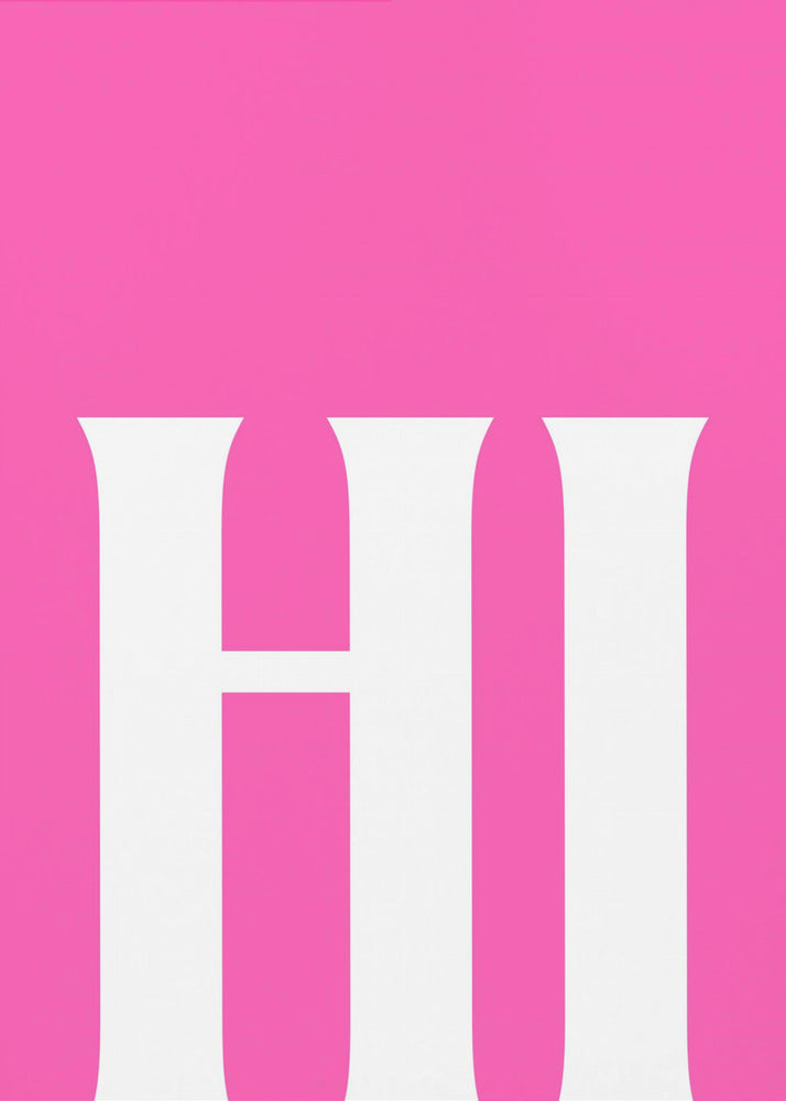 Gedurfde roze groet | Canvas