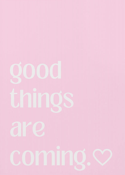 Hoopvolle Roze Bries | Poster