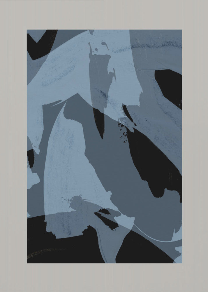 Abstracte penseelstreken 60Y | Canvas