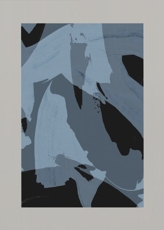 Abstracte penseelstreken 60Y | Canvas