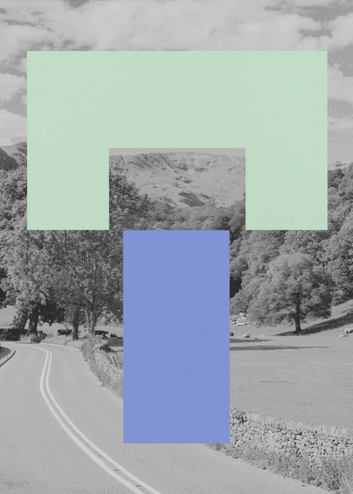 Geometrisch landschap | Poster