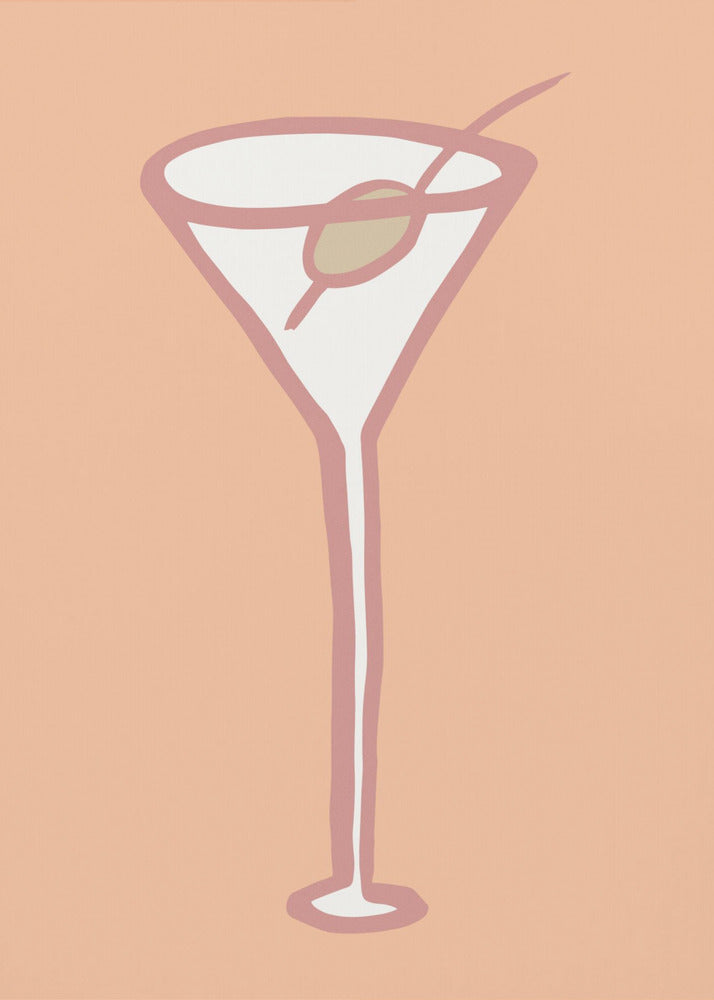 Olijf in glas perzikdons poster | Canvas