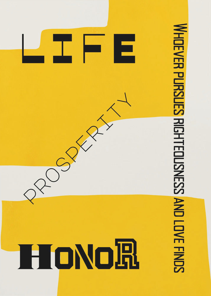 Bible verse - Life prosperity and Honor | Canvas