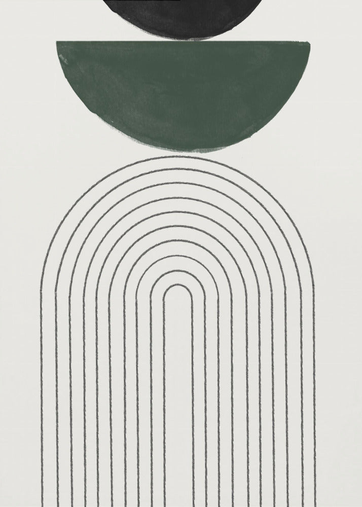 Gebogen geometrie | Canvas
