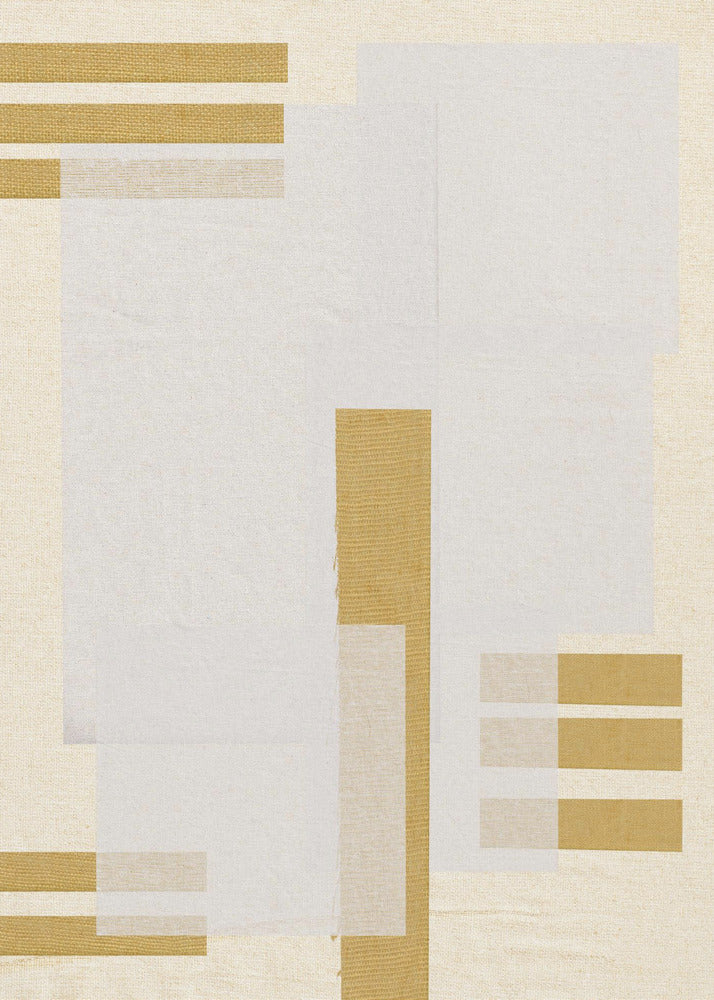 Gouden geometrische stroom | Canvas