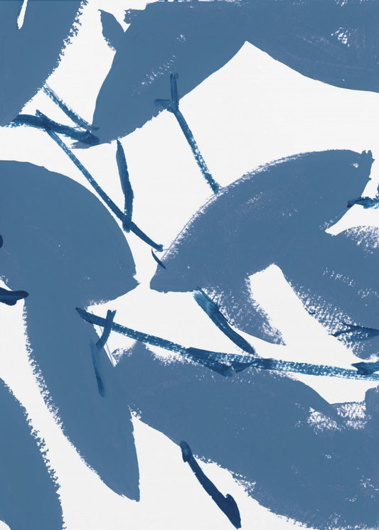 Blauwe bloemen nr. 1 | Canvas