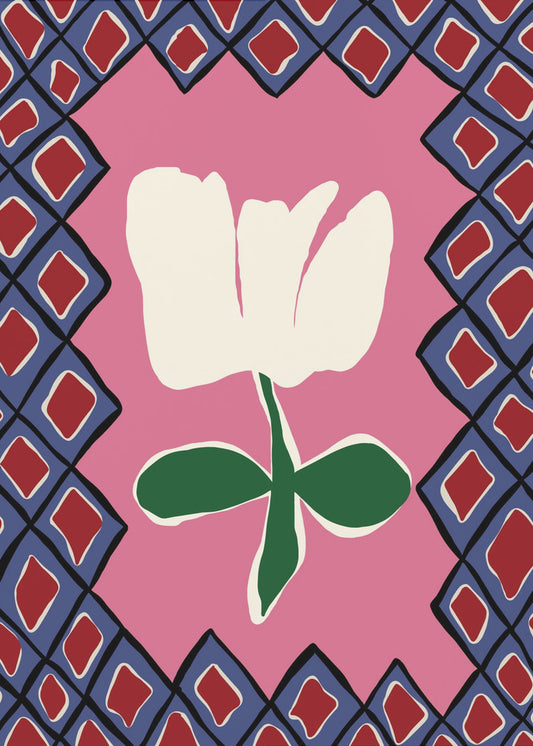 Speeltijd met geruite bloemblaadjes I | Poster