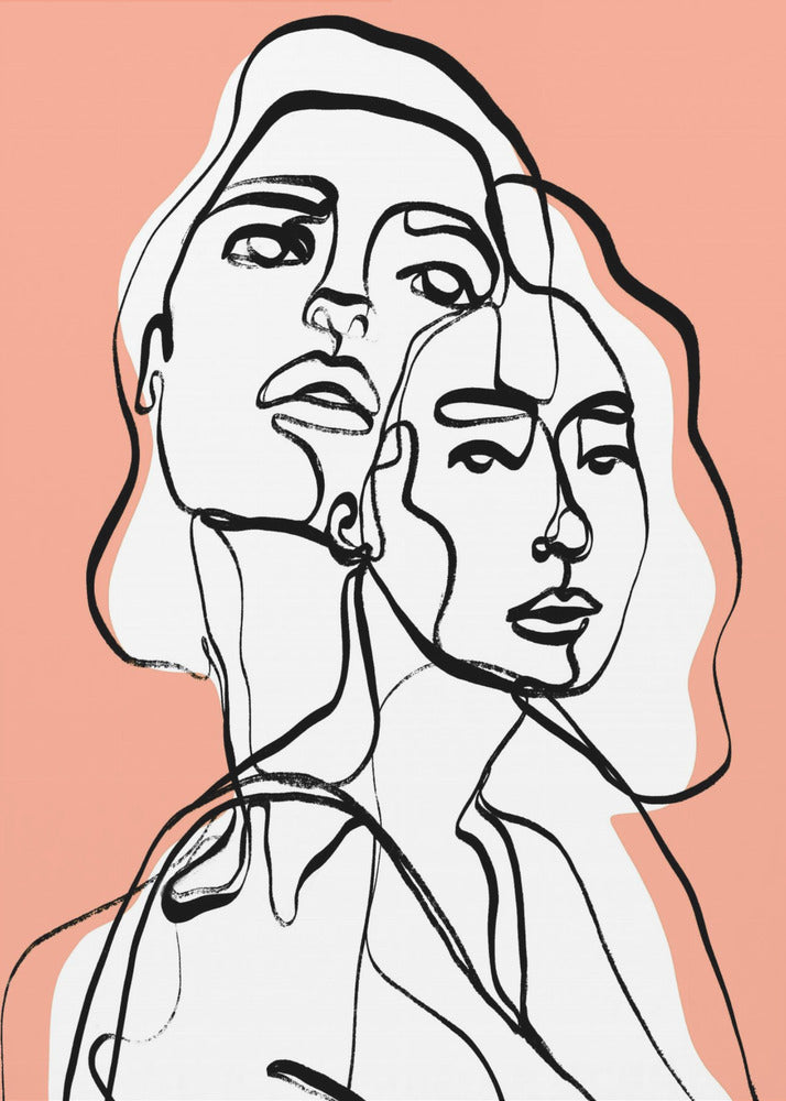 Verstrengelde Gezichten | Canvas