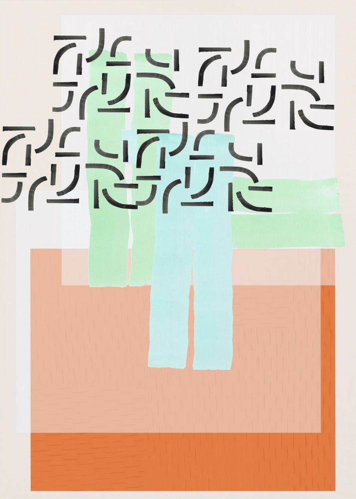 Pastelpatrooncollage 2 | Poster