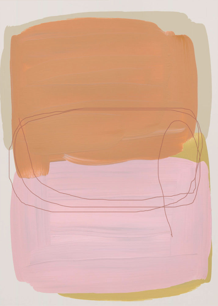 Abstracte penseelstreken 121 | Canvas