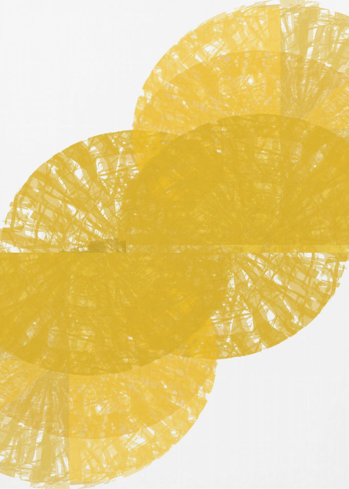Gele Cirkel Fans 1 | Canvas