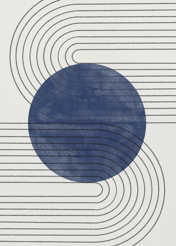 Blue Eclipse Lines | Poster