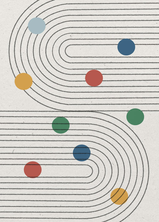 Gebogen paden | Poster