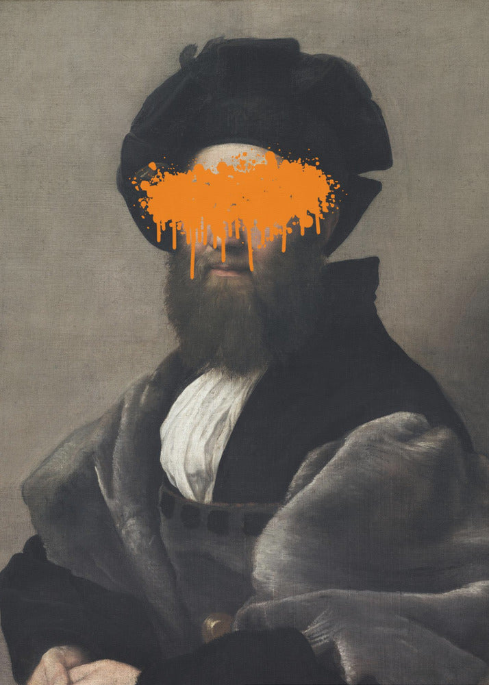 Oranje Vandaal Splash | Canvas