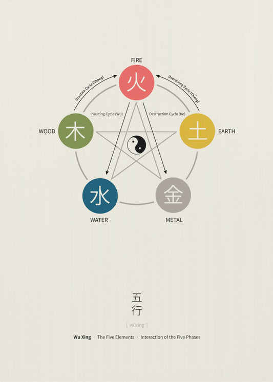 Vijf Elementen Poster (Wu Xing) | Poster