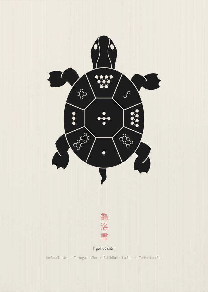Lo Shu Schildpad | Canvas