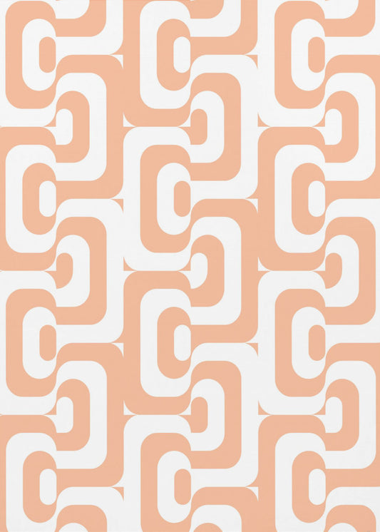 Retro patroon Peach Fuzz | Poster