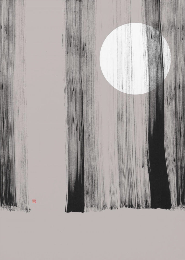 Hidden Moon N°1 | Behind the Trees | Canvas