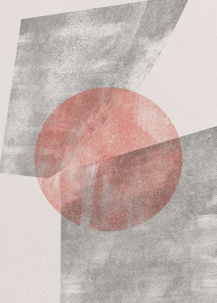 Rood geometrisch modern object | Canvas