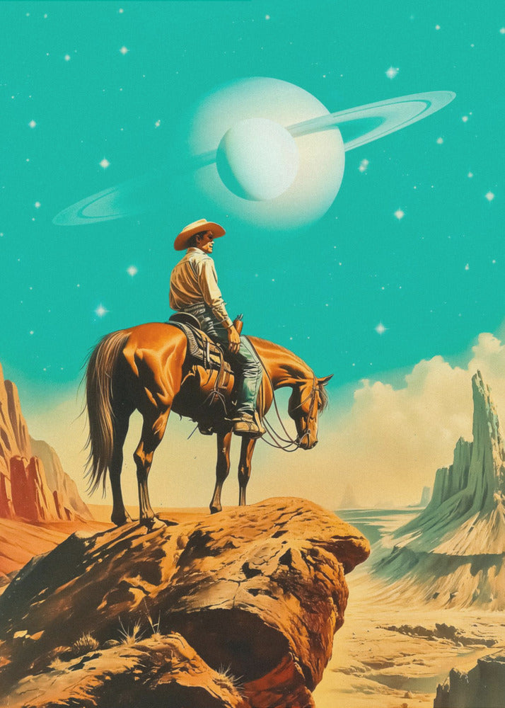 Een westerse astronaut | Canvas
