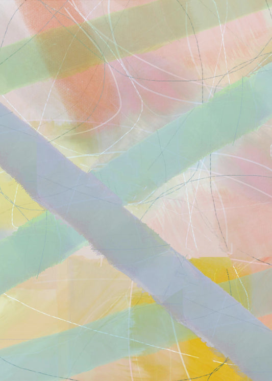 Zachte abstracte vormen 3 | Canvas