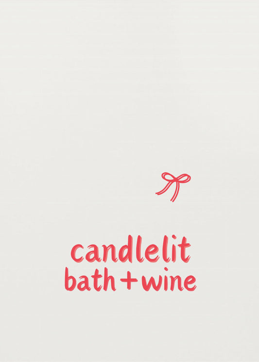 Candlelit bath + Wine | Canvas