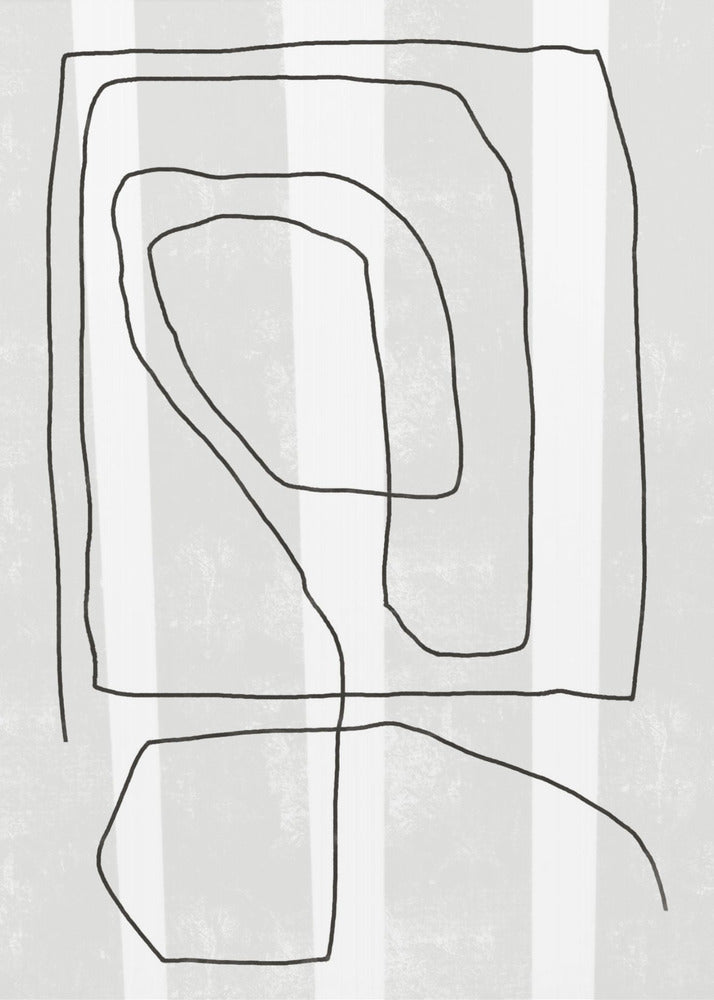 Onregelmatige zwarte lijnen | Canvas