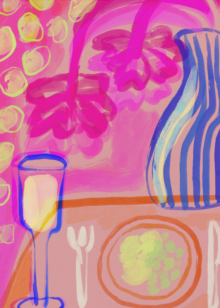 Levendige tafelscène | Canvas