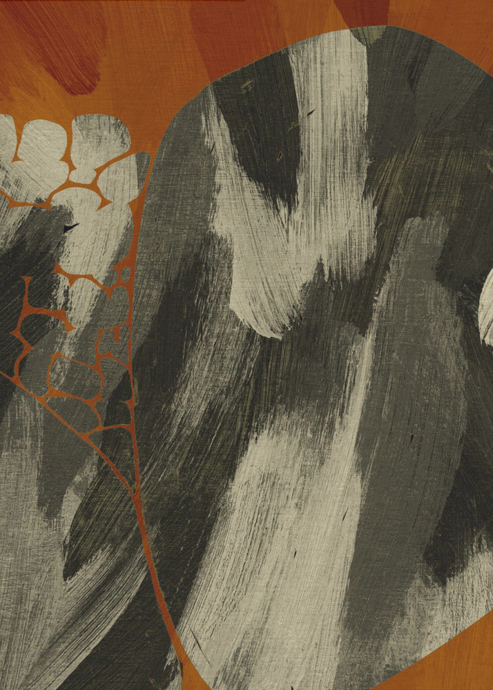Aardse abstracte stroom | Canvas