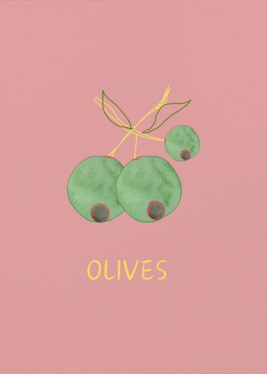 Olives in Pink | Poster
