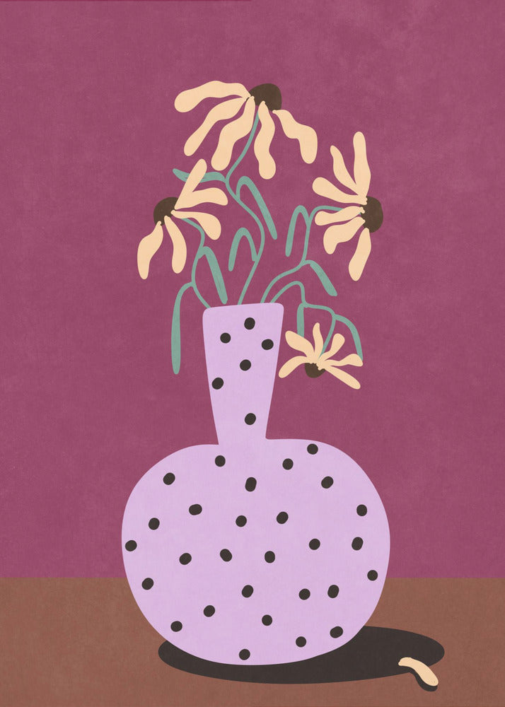 Bloemen in vaas | Canvas