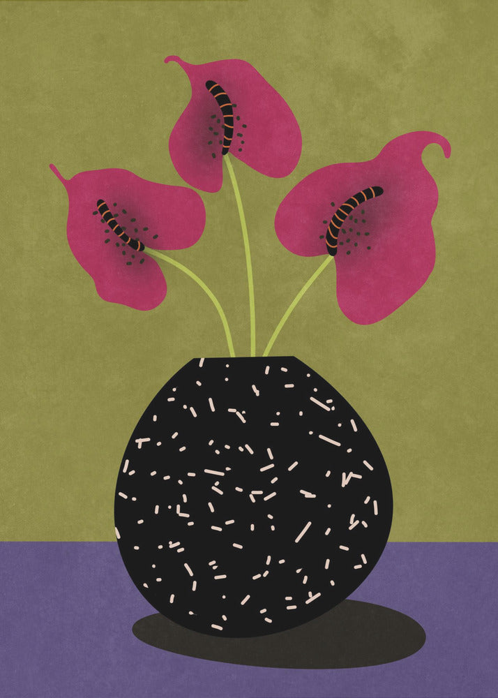 Mooie bloemen in vaas | Canvas