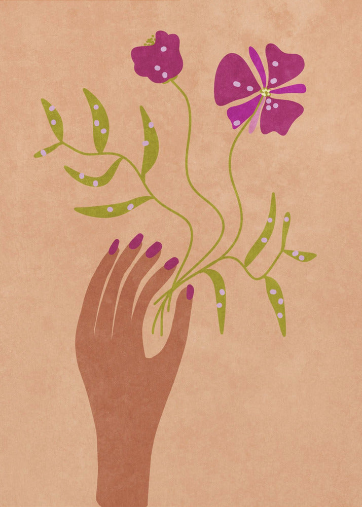 Bloem in mijn hand | Canvas
