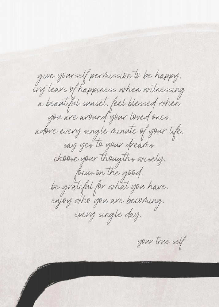Give Yourself Permission To Be Happy | Canvas