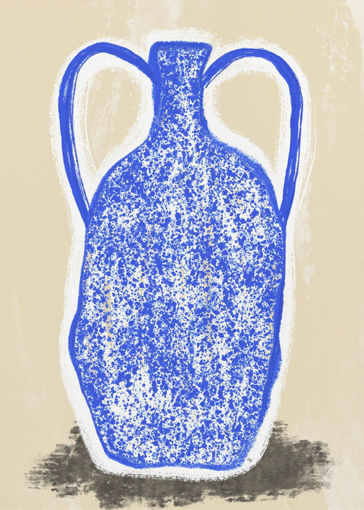 Grote blauwe vaas | Canvas
