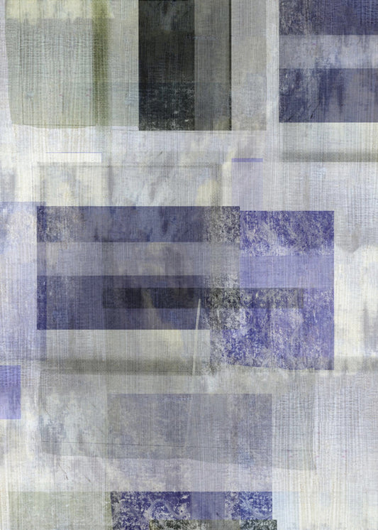 Blauwe Koolstof Abstract 1 | Canvas