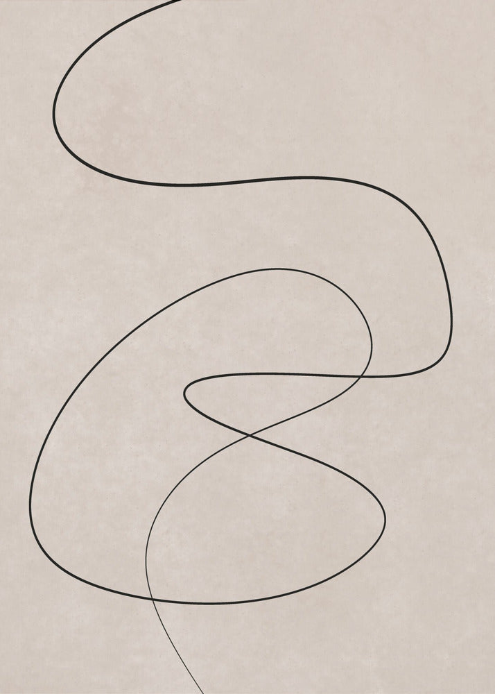 Minimale lijnkunst abstracte tekening 02 | Poster