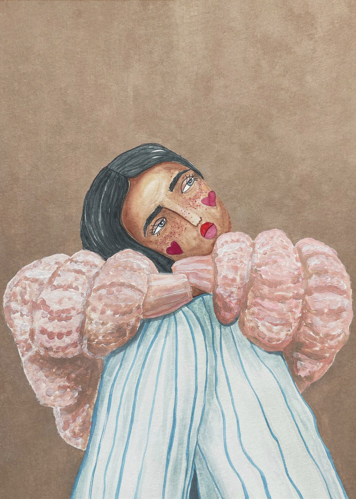 Dromend meisje | Canvas