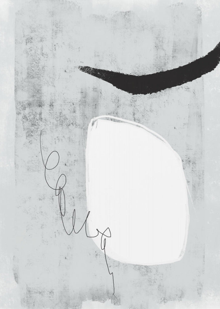 Minimalistisch ontwerp met grijstinten | Poster