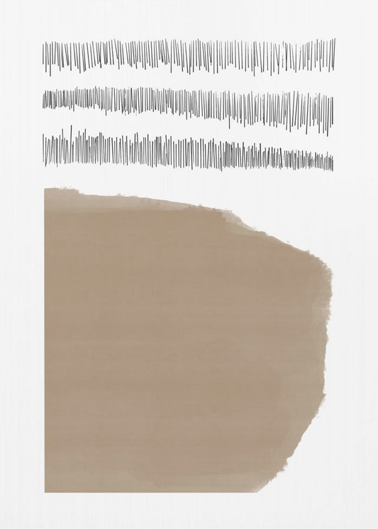 Elementen met kruisende zwarte lijnen | Poster