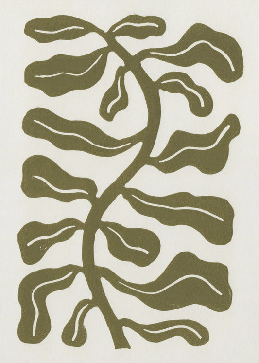 Wind Kissed Plant / Olijfgroen | Poster