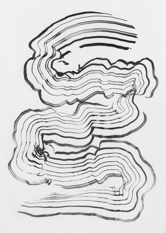 Schilderachtige abstracte lijnen 01 | Poster