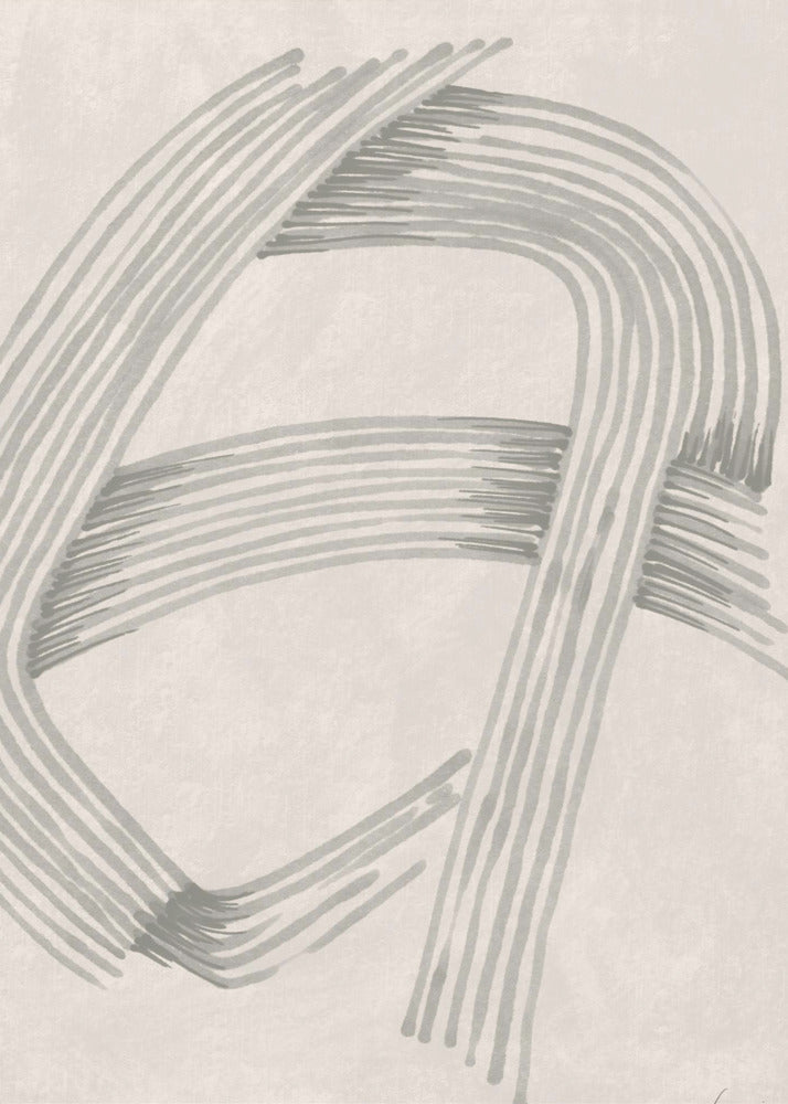 Abstracte grijze kruispunten 02 | Canvas