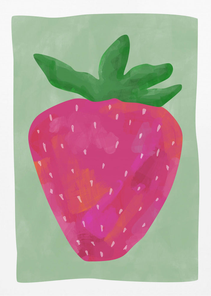 Levendige aardbei | Canvas