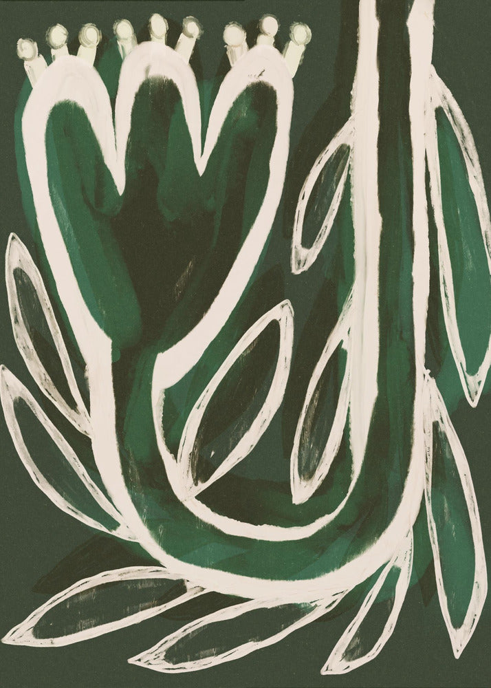 Groene Bloei Symfonie | Canvas